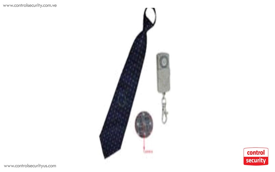 Printed tie with mini spy camera Model: BO-3305
